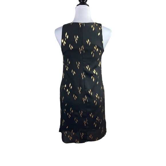 Everly Black And Gold Sleeveless V-Neck Dress, Size S - Picture 2 of 7